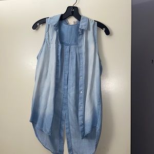 Chelsea & violet denim button back tank top